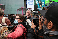 Political protests in Times Square, New York, Richard Moore